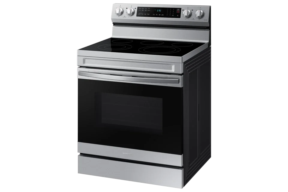 Samsung NE63A6511SS Fogão Elétrico Freestanding Inteligente com Convecção, 6.3 cu. ft., Aço Inoxidável