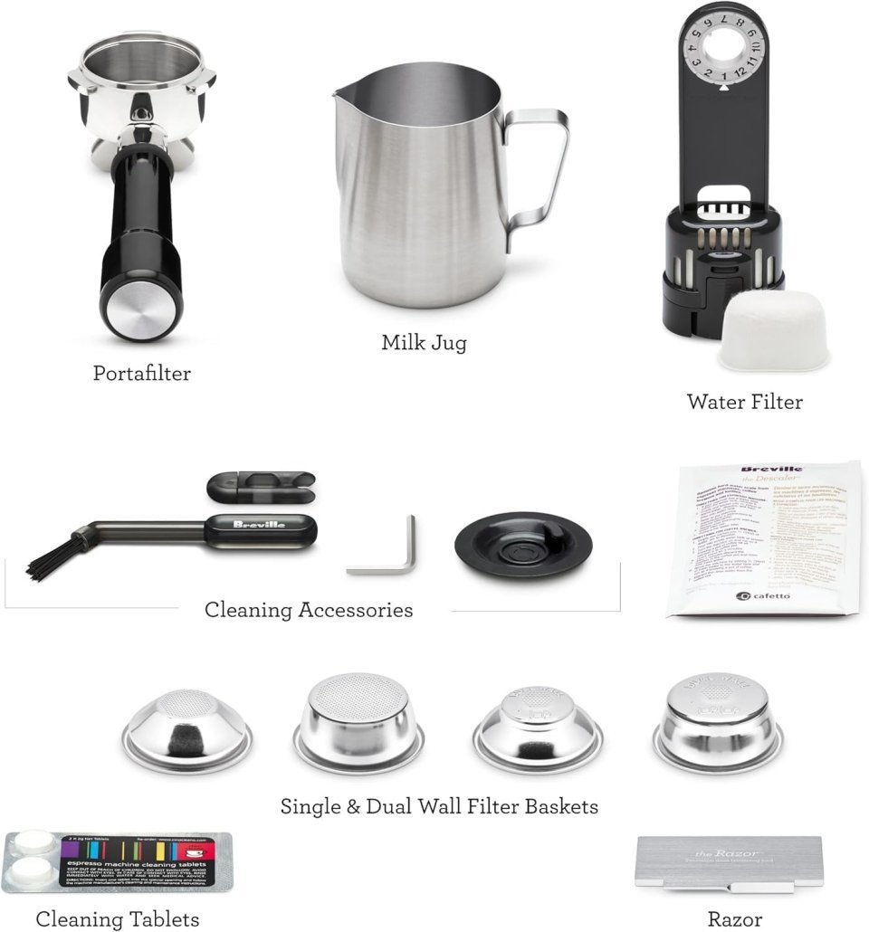 آلة الإسبريسو Breville Barista Express Impress | مطحنة مدمجة ونظام ضغط مساعد